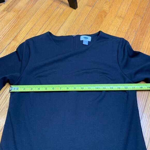 Old Navy comfy knee-length dress size SP black zipper back - Picture 4 of 6